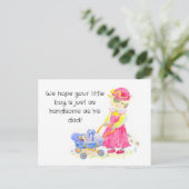 Babydusche Postkarte (Stehend Vorderseite)