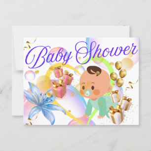 Babydusche Postkarte