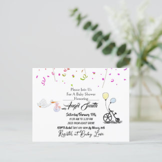 Babydusche Postkarte