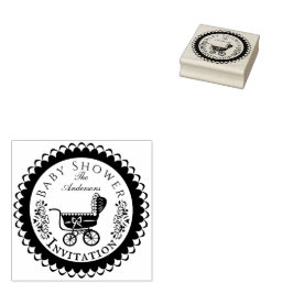 Babydusche Pram Rubber Briefmarke Gummistempel
