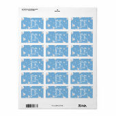 Babydusche Puffy White Clouds Adressaufkleber (Vorne)