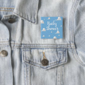Babydusche Puffy White Clouds Button (Beispiel)