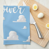 Babydusche Puffy White Clouds Geschirrtuch (Viertel Falte)
