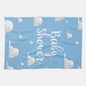 Babydusche Puffy White Clouds Geschirrtuch (Horizontal)