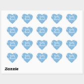 Babydusche Puffy White Clouds Herz-Aufkleber (Blatt)