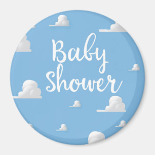 Babydusche Puffy White Clouds Magnet