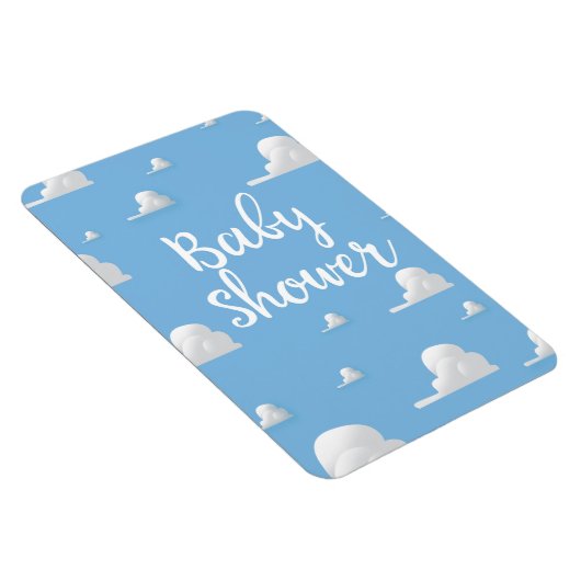 Babydusche Puffy White Clouds Magnet (Rechte Seite)