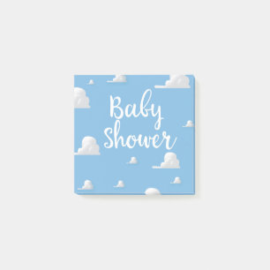Babydusche Puffy White Clouds Post-it Klebezettel