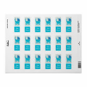 Babydusche Punkt Babytragen Adressaufkleber (Vorne)