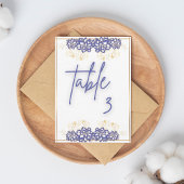 Babydusche Purple Flowers Flachbild-Tischkarte Dankeskarte