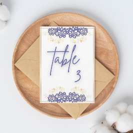 Babydusche Purple Flowers Flachbild-Tischkarte Dankeskarte