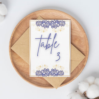 Babydusche Purple Flowers Flachbild-Tischkarte Dankeskarte