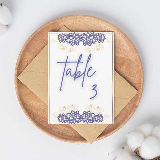 Babydusche Purple Flowers Flachbild-Tischkarte Dankeskarte