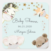 Babydusche Quadratischer Aufkleber (Vorderseite)