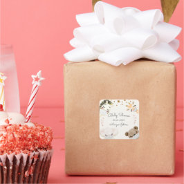 Babydusche Quadratischer Aufkleber