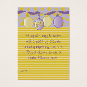 Babydusche - Raffle-Ticket/Baby-Footprints