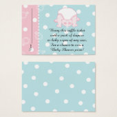 Babydusche Raffle Ticket/Blue Pink Baby (Vorne & Hinten)