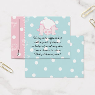 Babydusche Raffle Ticket/Blue Pink Baby