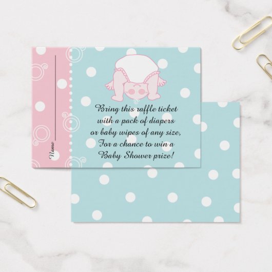 Babydusche Raffle Ticket/Blue Pink Baby (Büro)