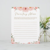 Babydusche - Ratschläge für Eltern Briefbogen (Stehend Vorderseite)