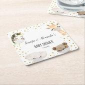 Babydusche Rechteckiger Pappuntersetzer (angewinkelt)