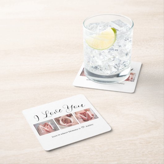 Babydusche Rechteckiger Pappuntersetzer (Vor Ort)