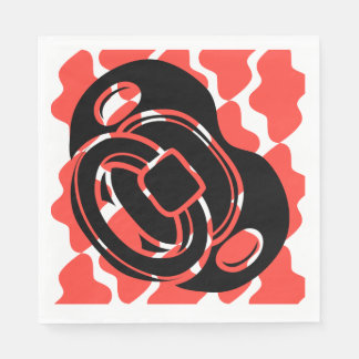 Babydusche Red & White Schnuller Serviette