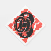 Babydusche Red & White Schnuller Serviette (Ecke)