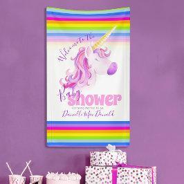 Babydusche Regenbogenbanner Banner