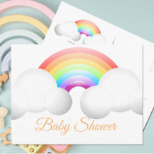 Babydusche Regenbogenwolken farbenfroh