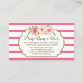 Babydusche Reservierungskarte Rosa Streifen Begleitkarte