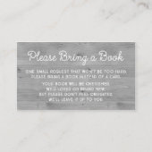 Babydusche Reservierungskarte Rustikales graues Ho Begleitkarte (Vorderseite)