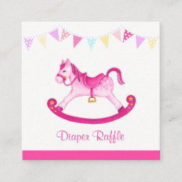 Babydusche Rockpferd-Art-Degustationskarten Begleitkarte