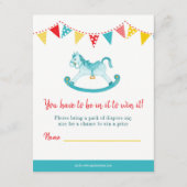 Babydusche Rockpferd Windeln Toma aqua Begleitkarte (Rückseite)