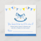 Babydusche Rockpferde-Gewinnkarten Begleitkarte (Rückseite)