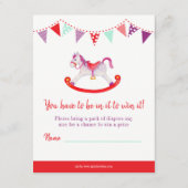 Babydusche Rockpferde-Gewinnspiel Begleitkarte (Rückseite)