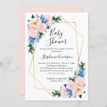 Babydusche Rosa Blau Blütenblume