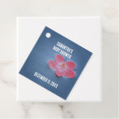 Babydusche Rosa Blume Blau Wasser Blüte Geschenkanhänger (Beispiel)