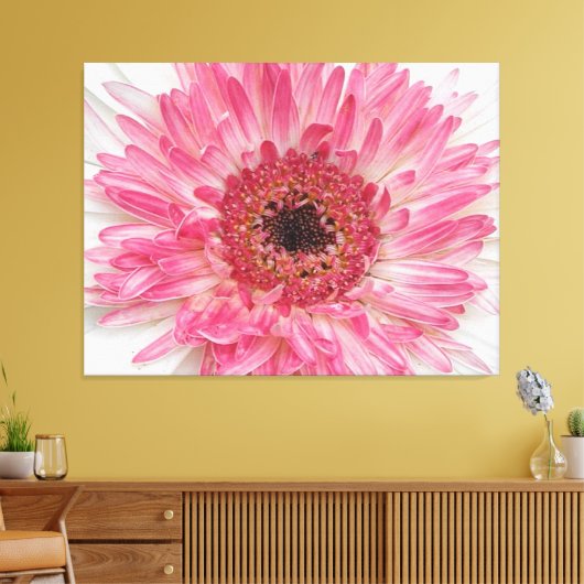 Babydusche Rosa Blume - rosa Design Leinwanddruck (Insitu (Wohnzimmer))