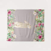 Babydusche Rosa Blumengebälk Osterfrühling Wandteppich (Vorderseite (Horizontal))