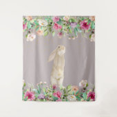 Babydusche Rosa Blumengebälk Osterfrühling Wandteppich (Vorderseite)