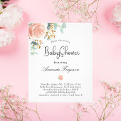 Babydusche Rosa Blumengrün - Haushaltsvoranschlag Flyer