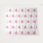 Babydusche Rosa Elefant| Schritt und Wiederholung Wandteppich (Vorderseite (Horizontal))