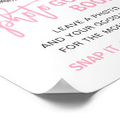 Babydusche Rosa Elephant Foto Gästebuch (Ecke)