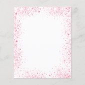 Babydusche Rosa Glitzer Einladung (Rückseite)