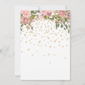 Babydusche Rosa Glitzer Girl Pumpkin Herbst Einladung (Rückseite)