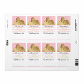 Babydusche Rosa Gold Elephant Buchzeichen Sheet 8 (Vorne)