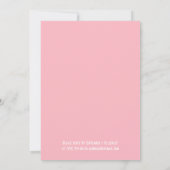 Babydusche | Rosa grüne Karierte Rinder Einladung (Rückseite)