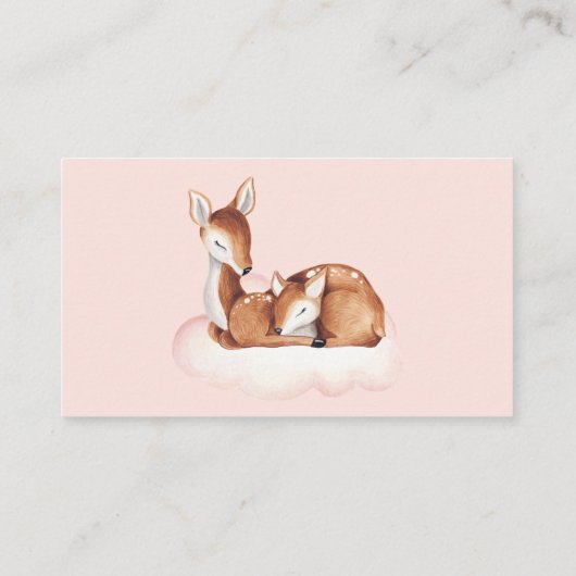 Babydusche rosa Kleiderschrank Begleitkarte (Rückseite)