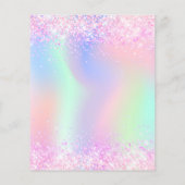 Babydusche rosa lila Blumenballons Budget Flyer (Hinten)